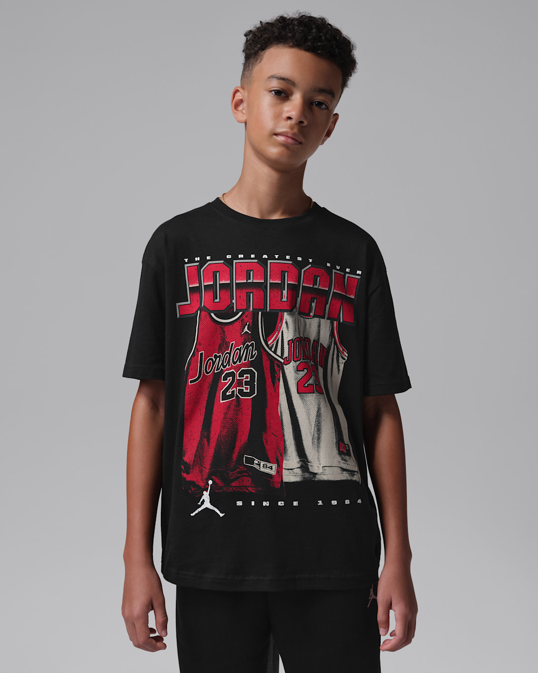 조던 주니어 홈 앤 어웨이 티셔츠 - 블랙