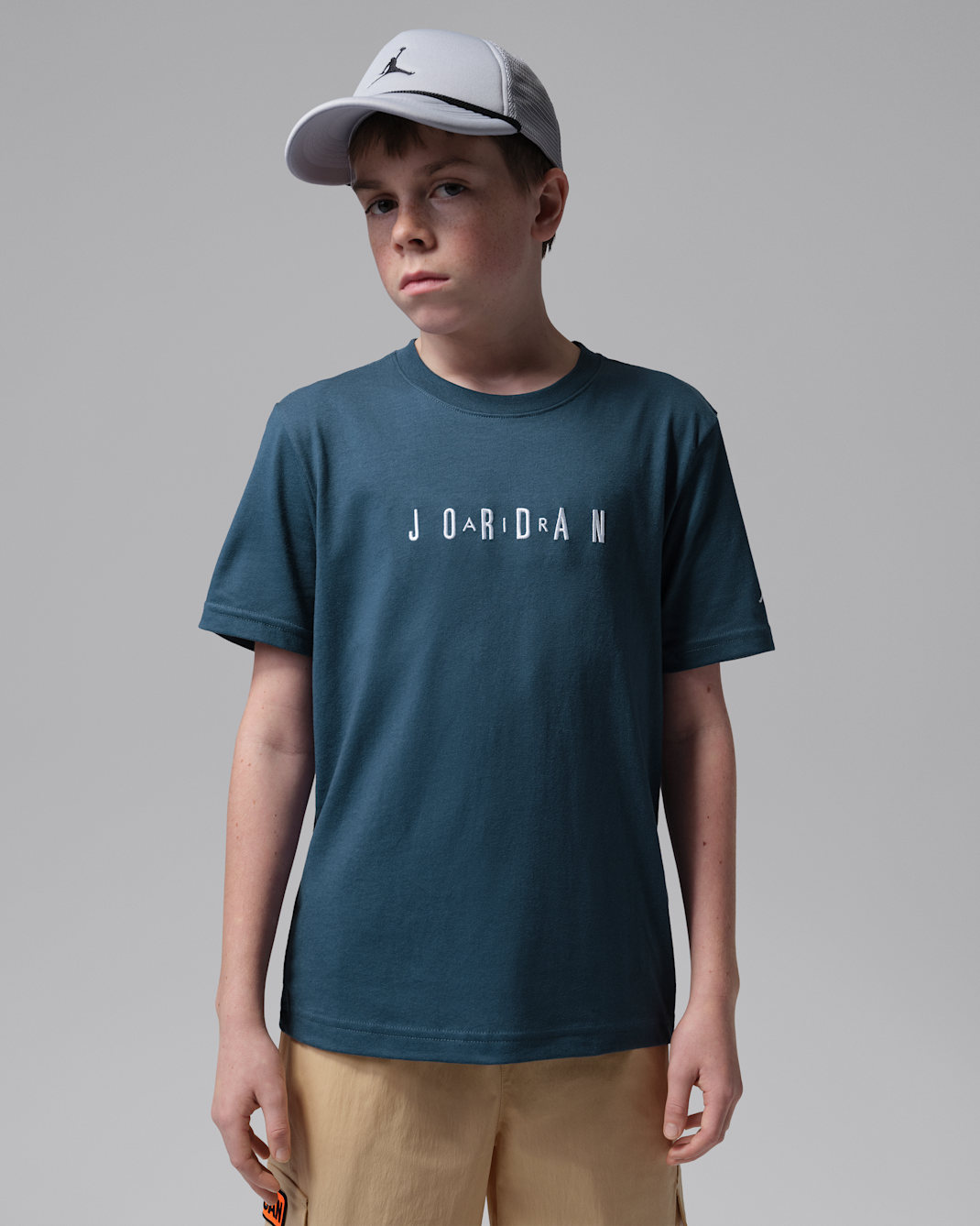 Jordan Big Kids' Embroidered Logo T-Shirt - Squadron Blue