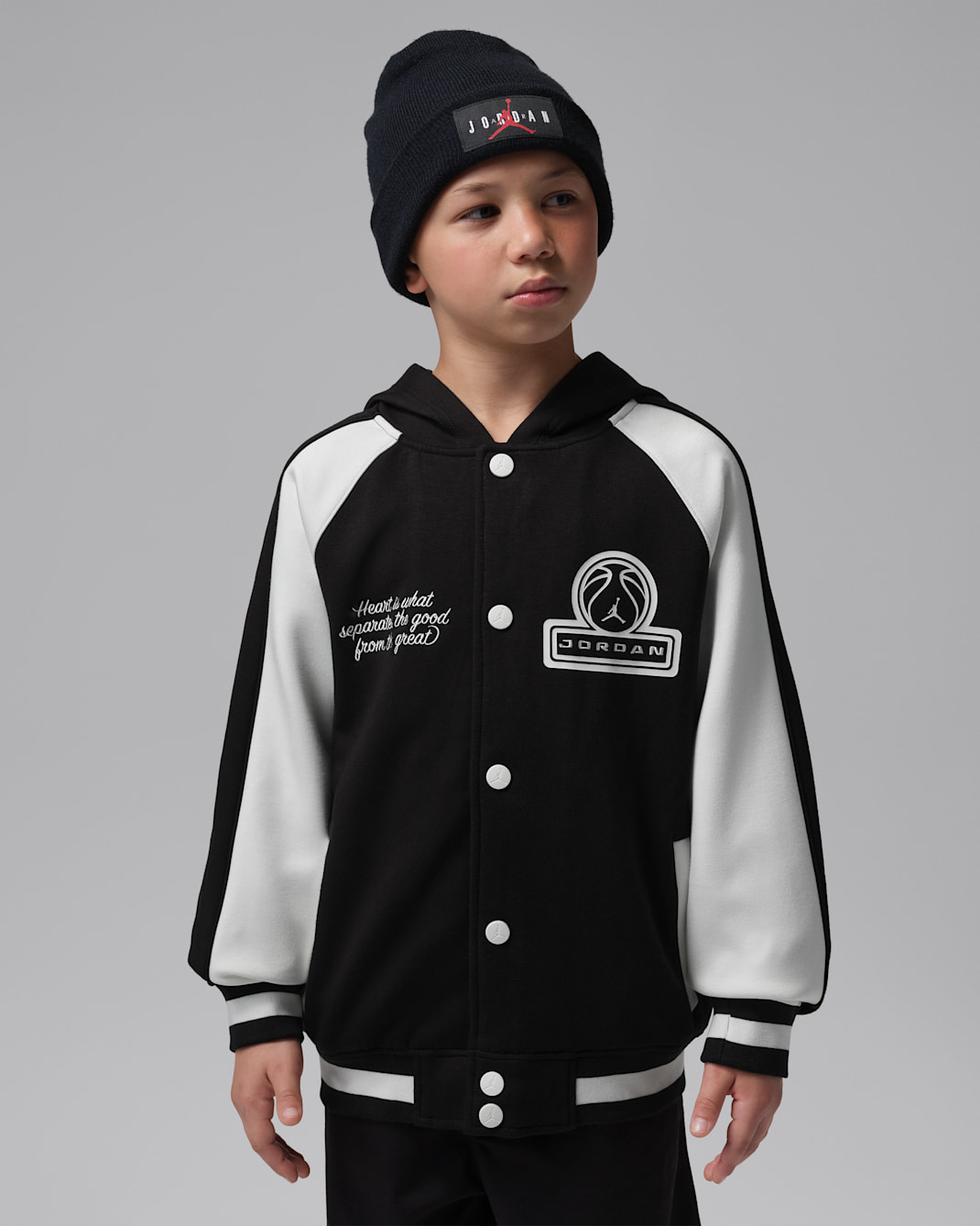 Jordan Big Kids' Knit Bomber Jacket - Black