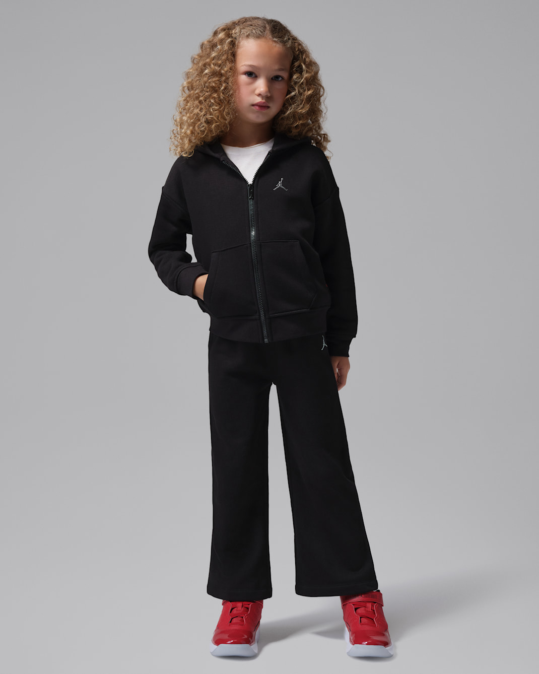 Jordan Brooklyn Fleece Little Kids' 2-Piece Full-Zip Hoodie Set - Black