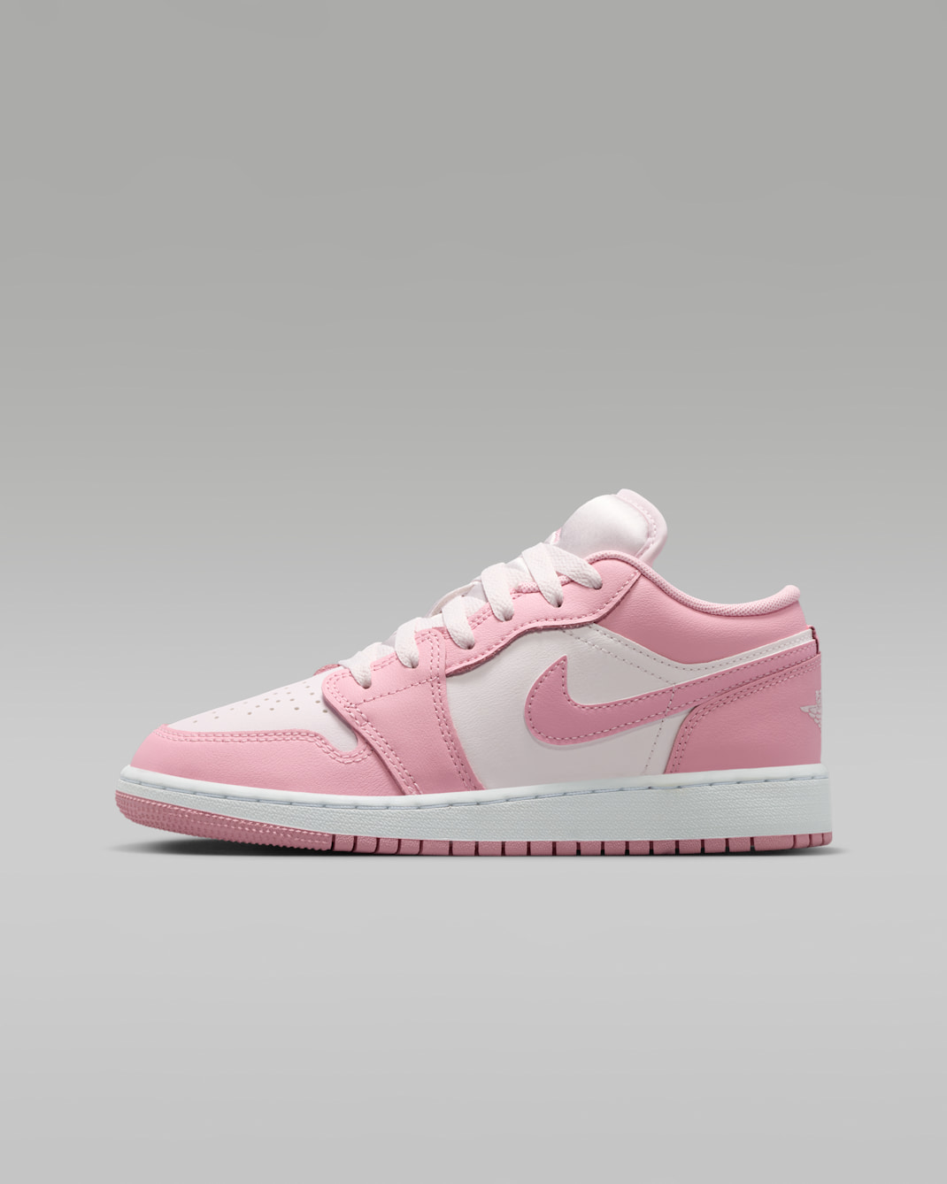 Παπούτσια Air Jordan 1 Low για μεγάλα παιδιά - Medium Soft Pink/Λευκό/Pearl Pink