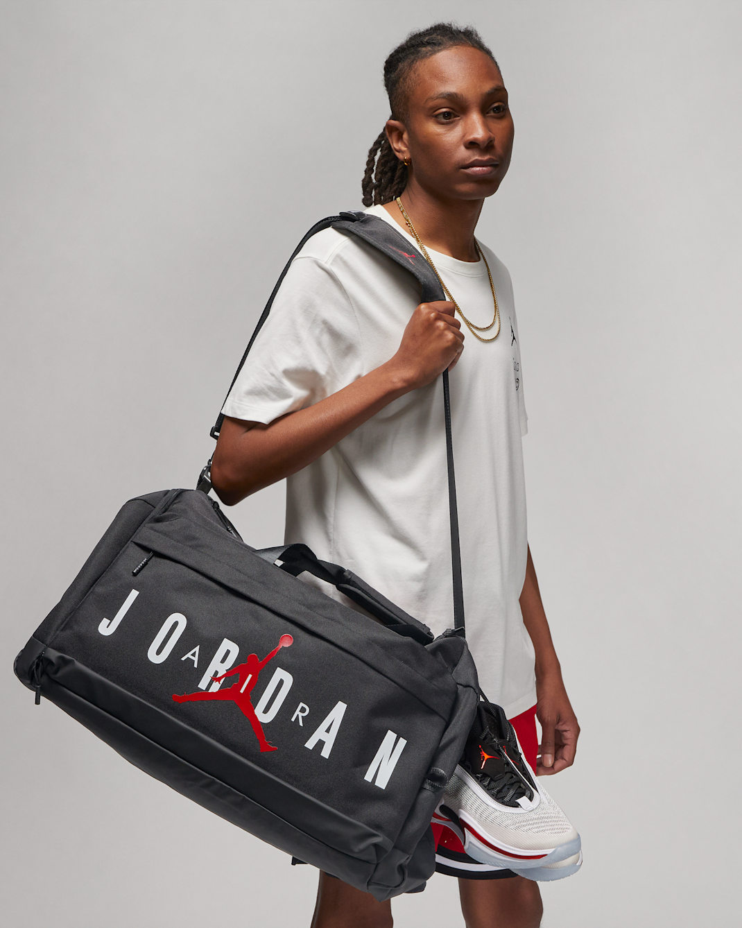 Maleta de entrenamiento (mediana, 55 L) Air Jordan Velocity - Negro