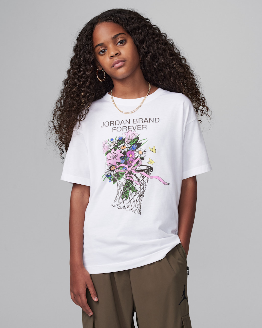 T-shirt Jordan Brand Forever Jordan Júnior - Branco