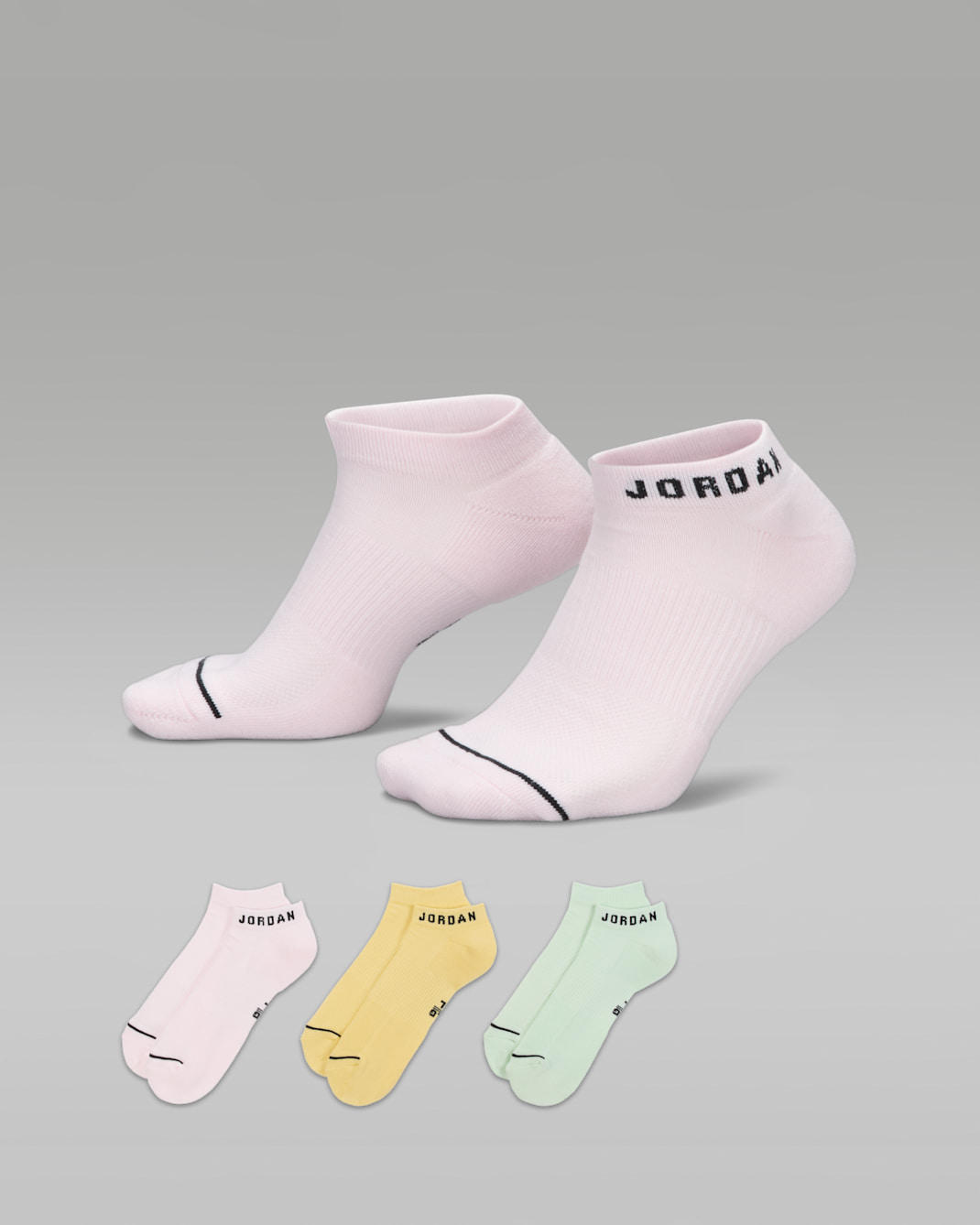 Jordan Everyday No-Show Socks (3 Pairs) - Multi-Colour