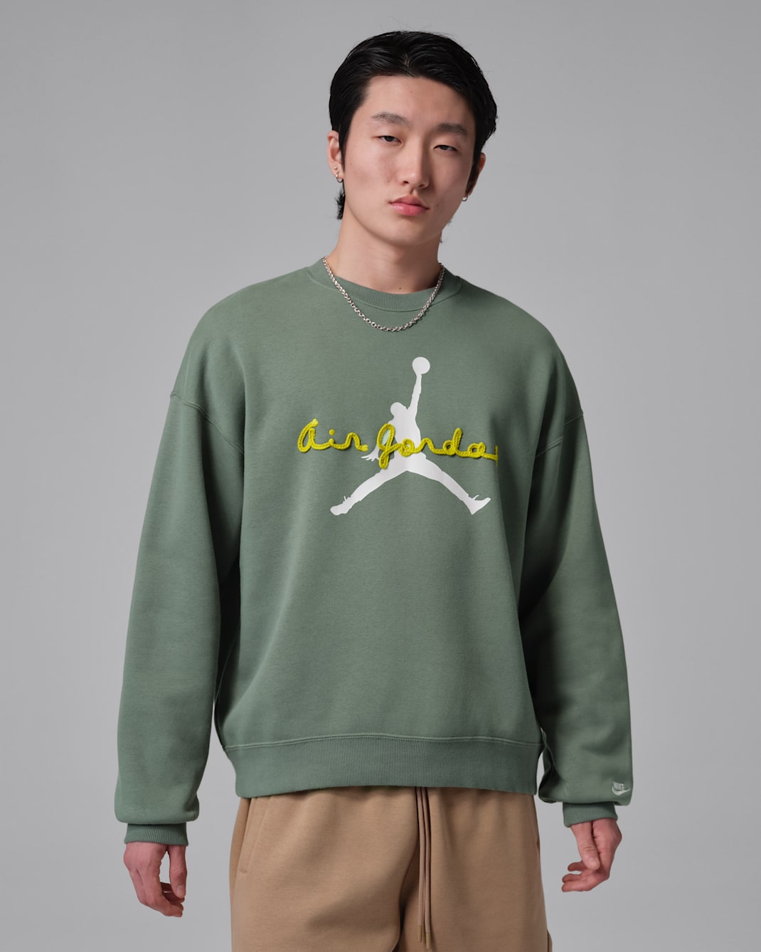 조던 브루클린 남성 플리스 크루넥 스웻셔츠 - 빈티지 라이컨/세일