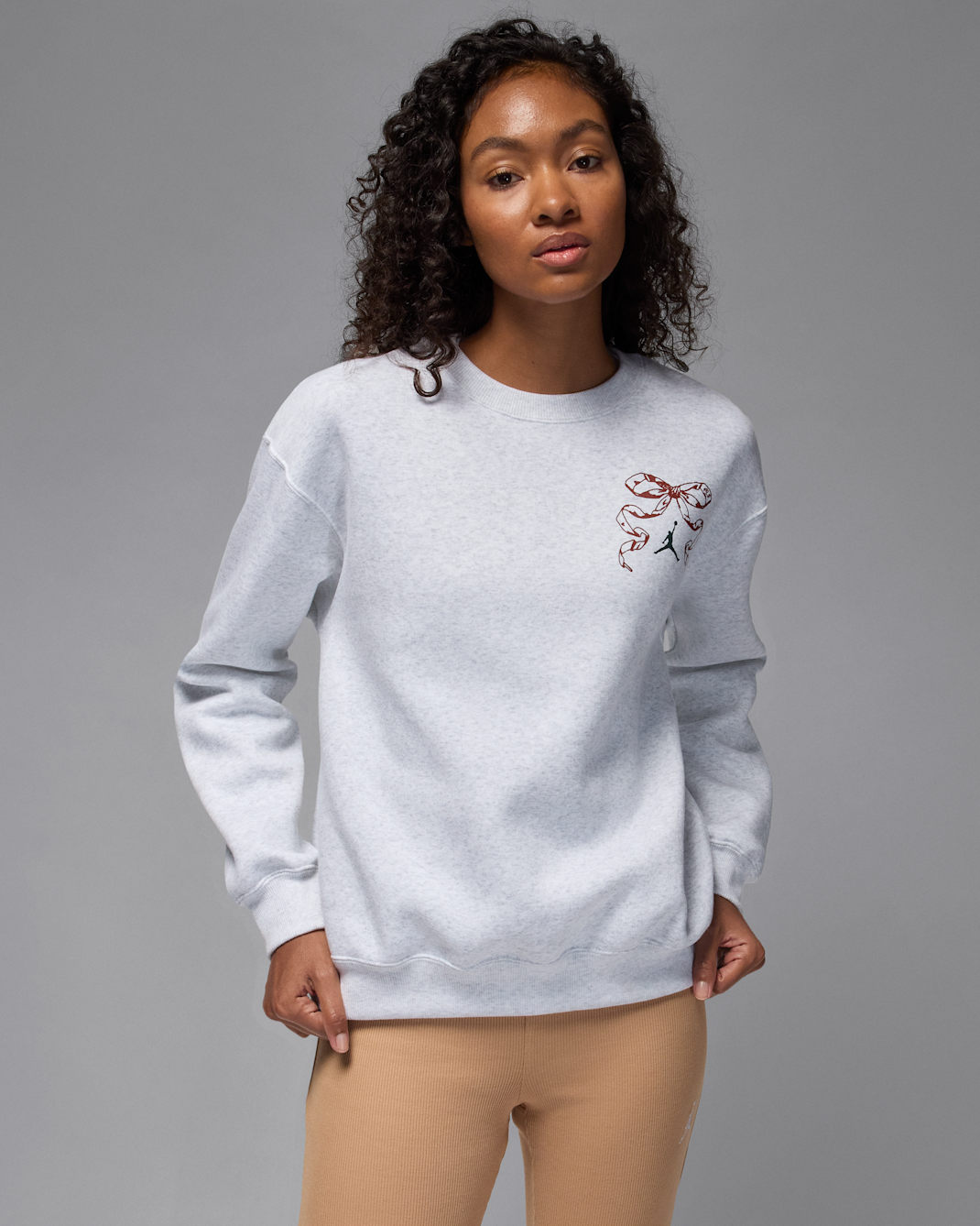 Jordan Brooklyn Fleece Women's Crew-Neck Pullover - Birch Heather