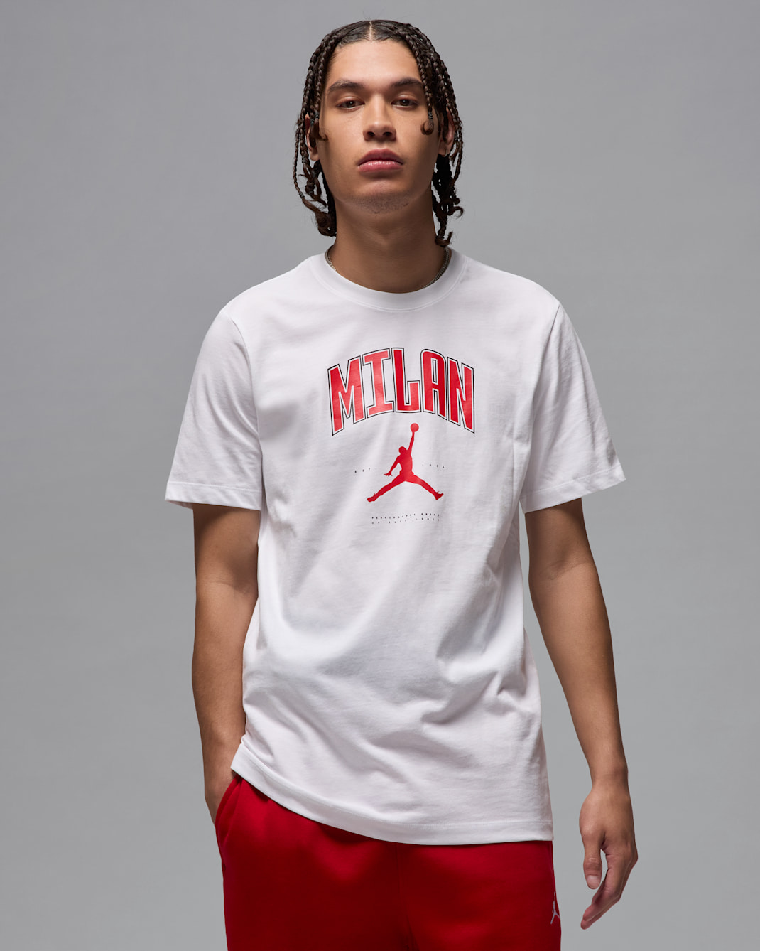 T-shirt Milan Jordan pour homme - Blanc