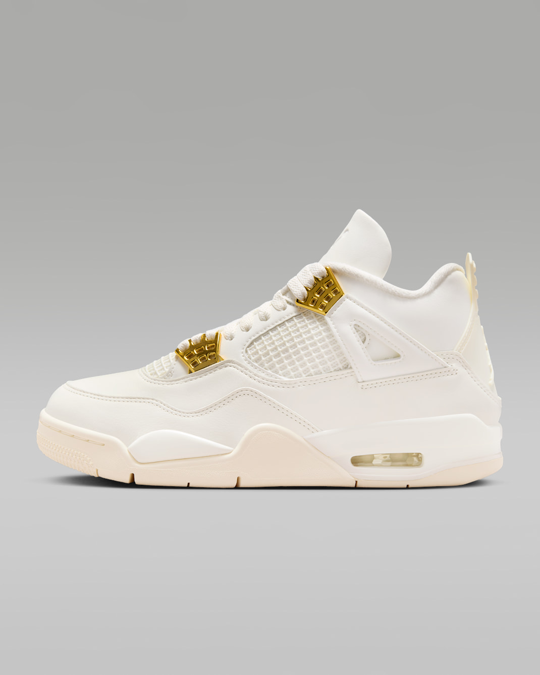 Scarpa Air Jordan 4 Retro "White & Gold" – Donna - Sail/Nero/Oro metallizzato