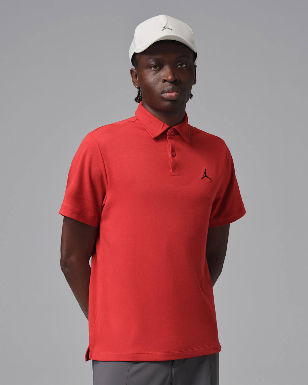 Jordan Sport Men's Dri-FIT Golf Polo - Mystic Red/Black