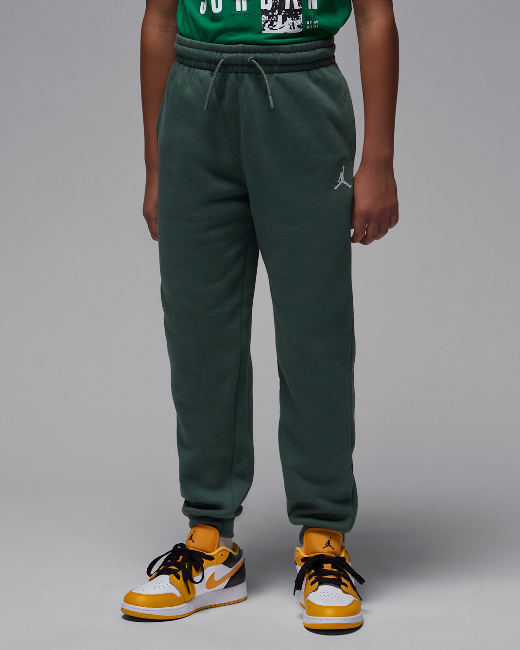 Spodnie dla dużych dzieci Jordan Brooklyn Fleece - Midnight Green