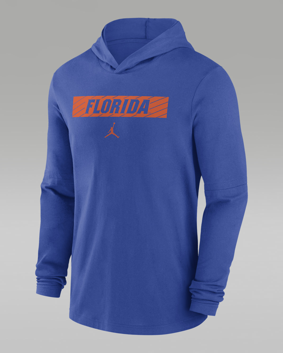 Playera de manga larga universitaria Jordan Dri-FIT con gorro para hombre Florida Gators Sideline - Royal