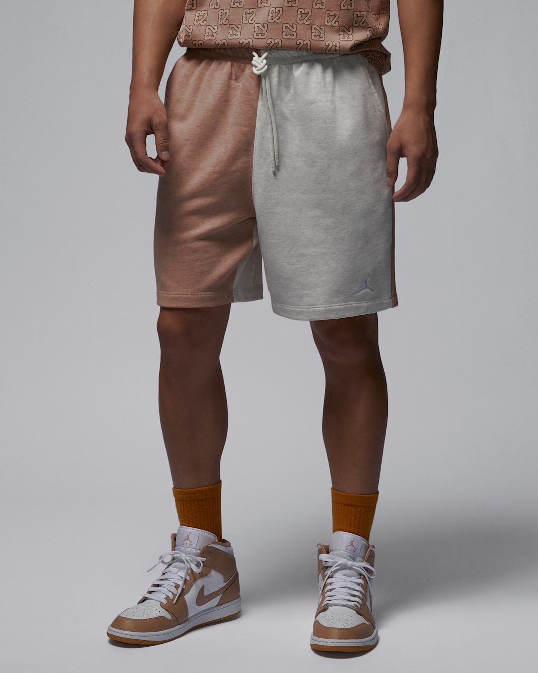 Jordan Essentials Men's Loopback Fleece Shorts - Hemp/Sail/White