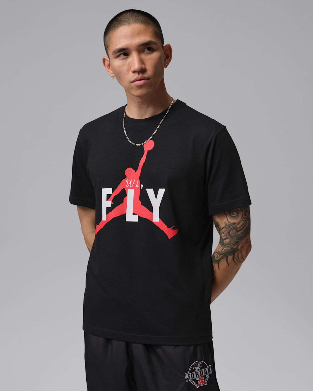 조던 스포츠 남성 드라이 핏 골프 티셔츠 - 블랙