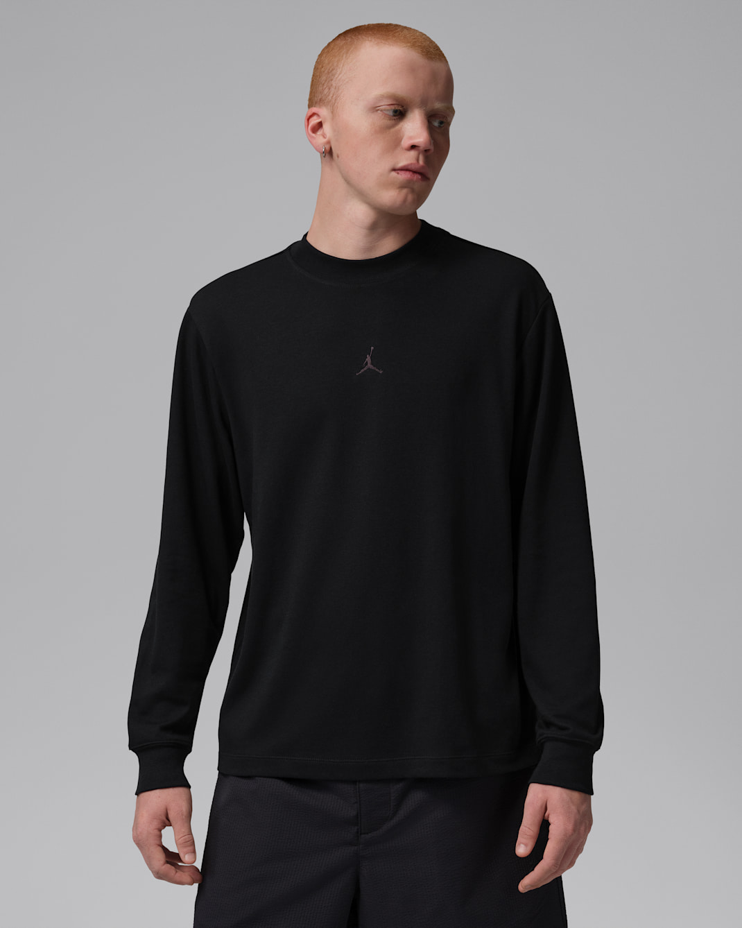Jordan Sport Men's Dri-FIT Golf Long-Sleeve Mock Neck Sweatshirt - Black/Black