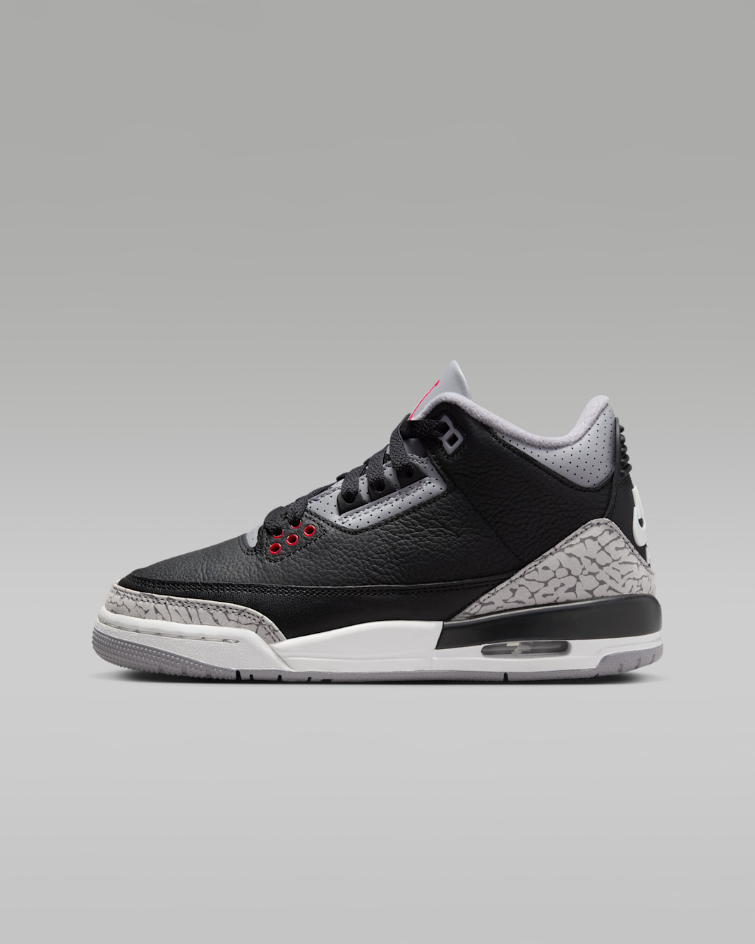 Air Jordan 3 Retro 'Black Cement' Older Kids' Shoes - Black/Cement Grey/Summit White/Fire Red