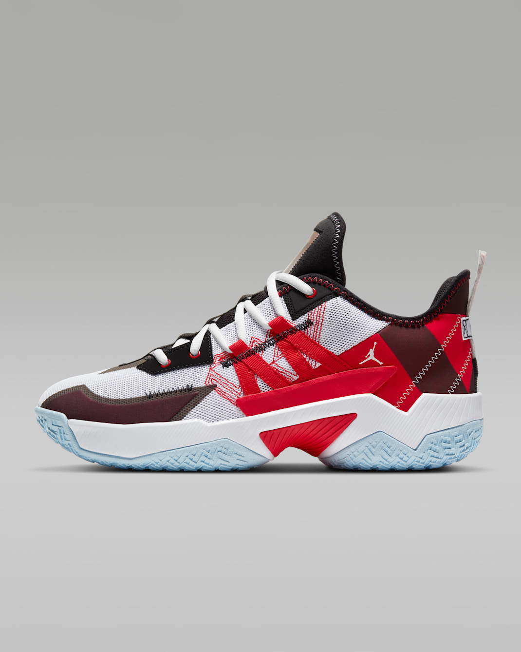 Jordan One Take II Basketball Shoe - White/University Red/Black/University Red