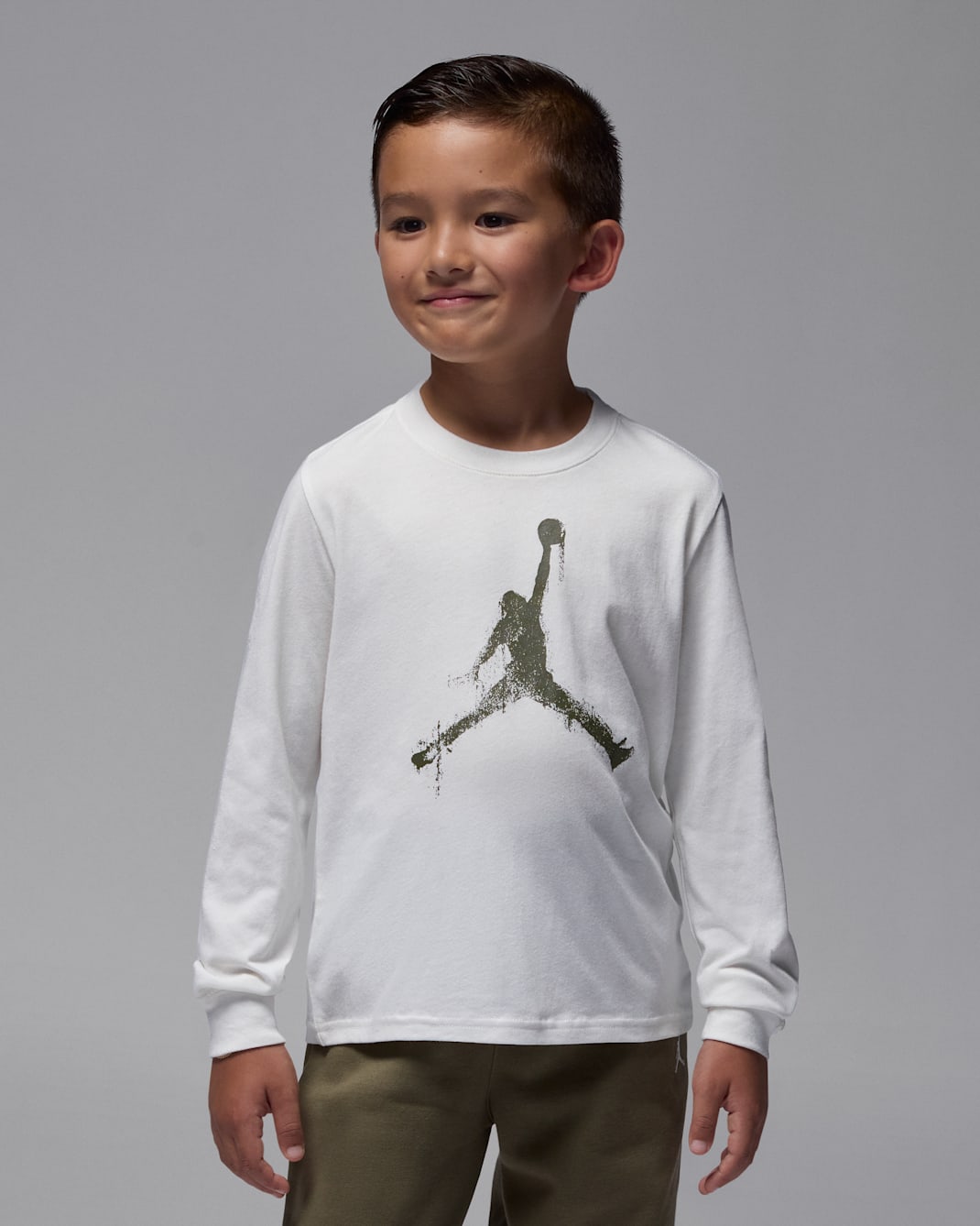 Playera de manga larga Jumpman Drip para niños talla pequeña Jordan - Vela