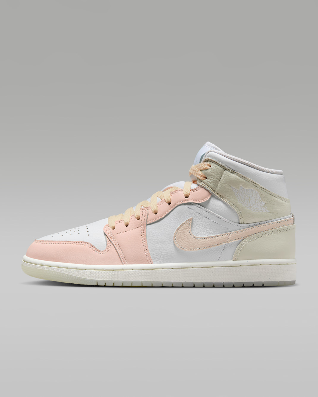 Air Jordan 1 Mid SE Men's Shoes - White/Sea Glass/Glacier Blue/Guava Ice