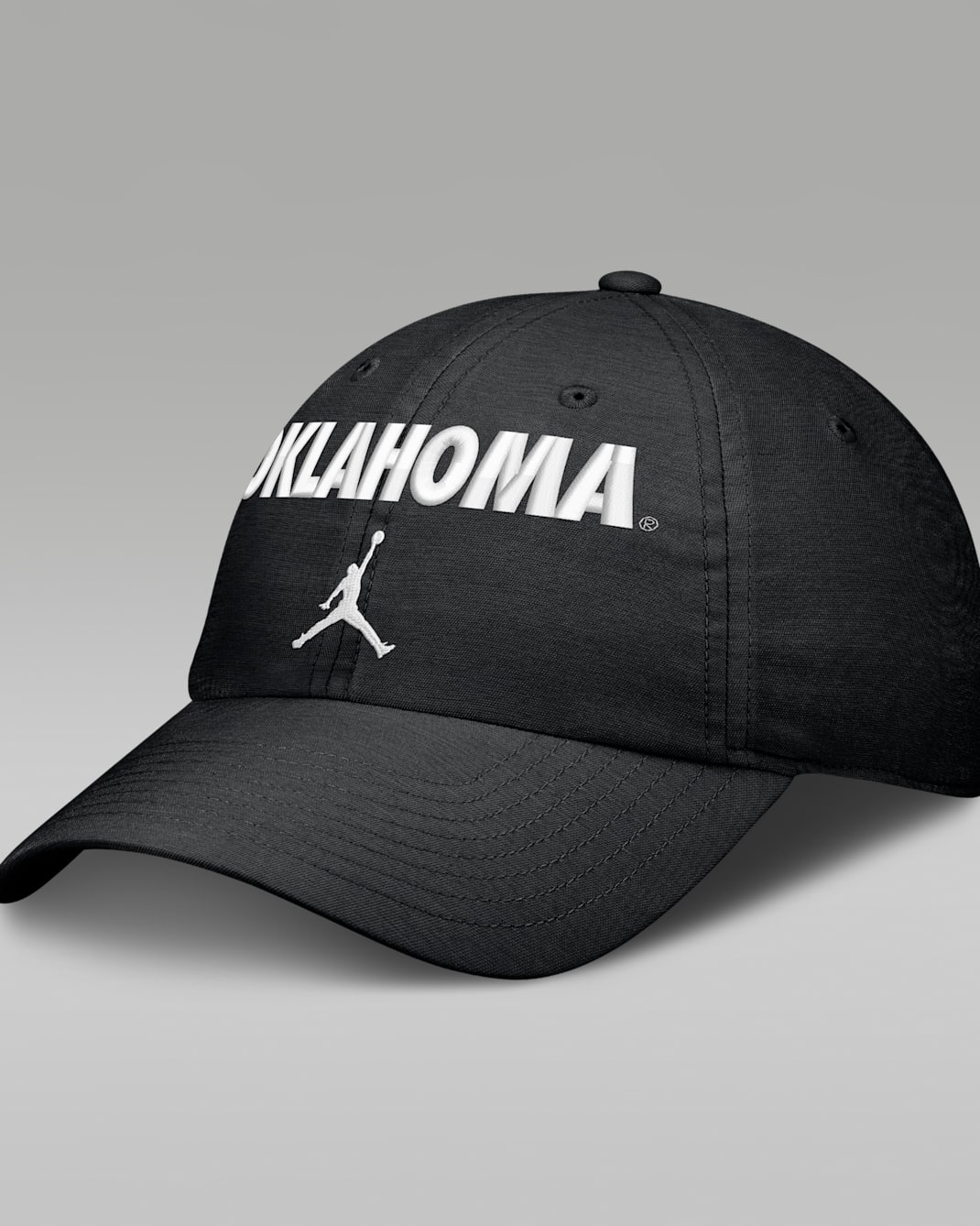 Oklahoma Sideline Club Practice Men's Jordan Brand College Adjustable Hat - Black