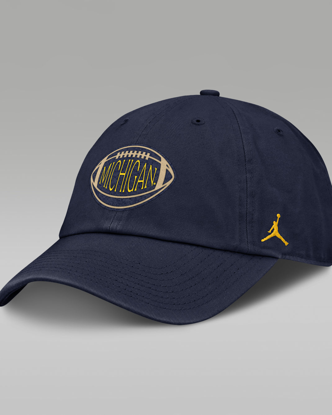 Gorra universitaria marca Jordan ajustable para hombre Michigan Campus Prep Football Club - Azul marino