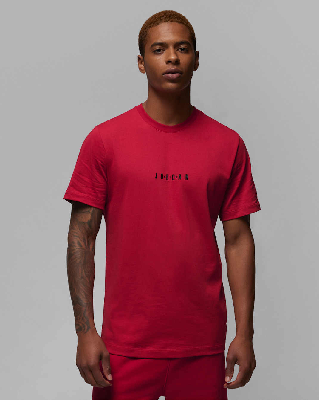 Jordan Air Men's T-Shirt - Gym Red/Black/Black