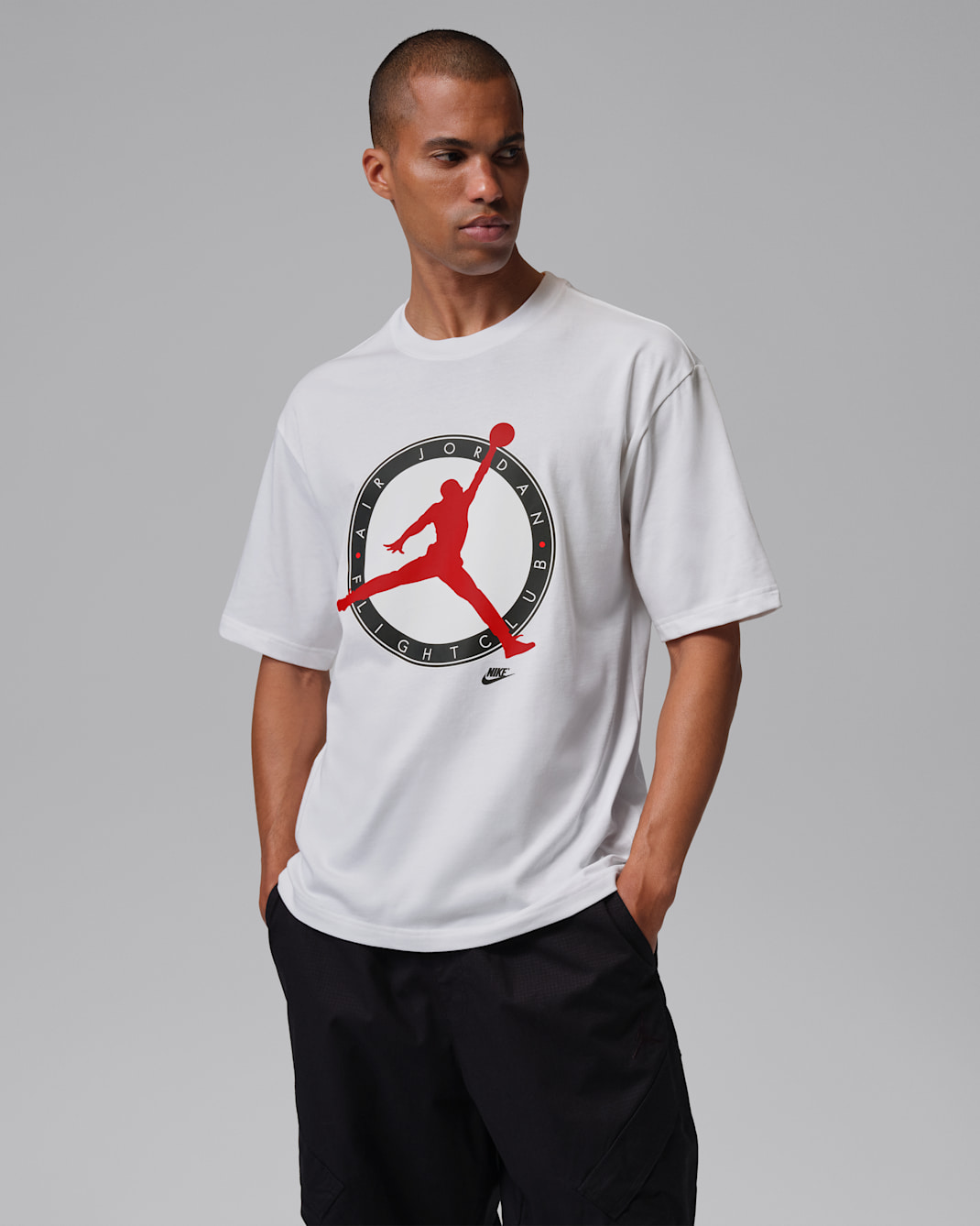 Jordan Flight Club Men's T-Shirt - White/University Red