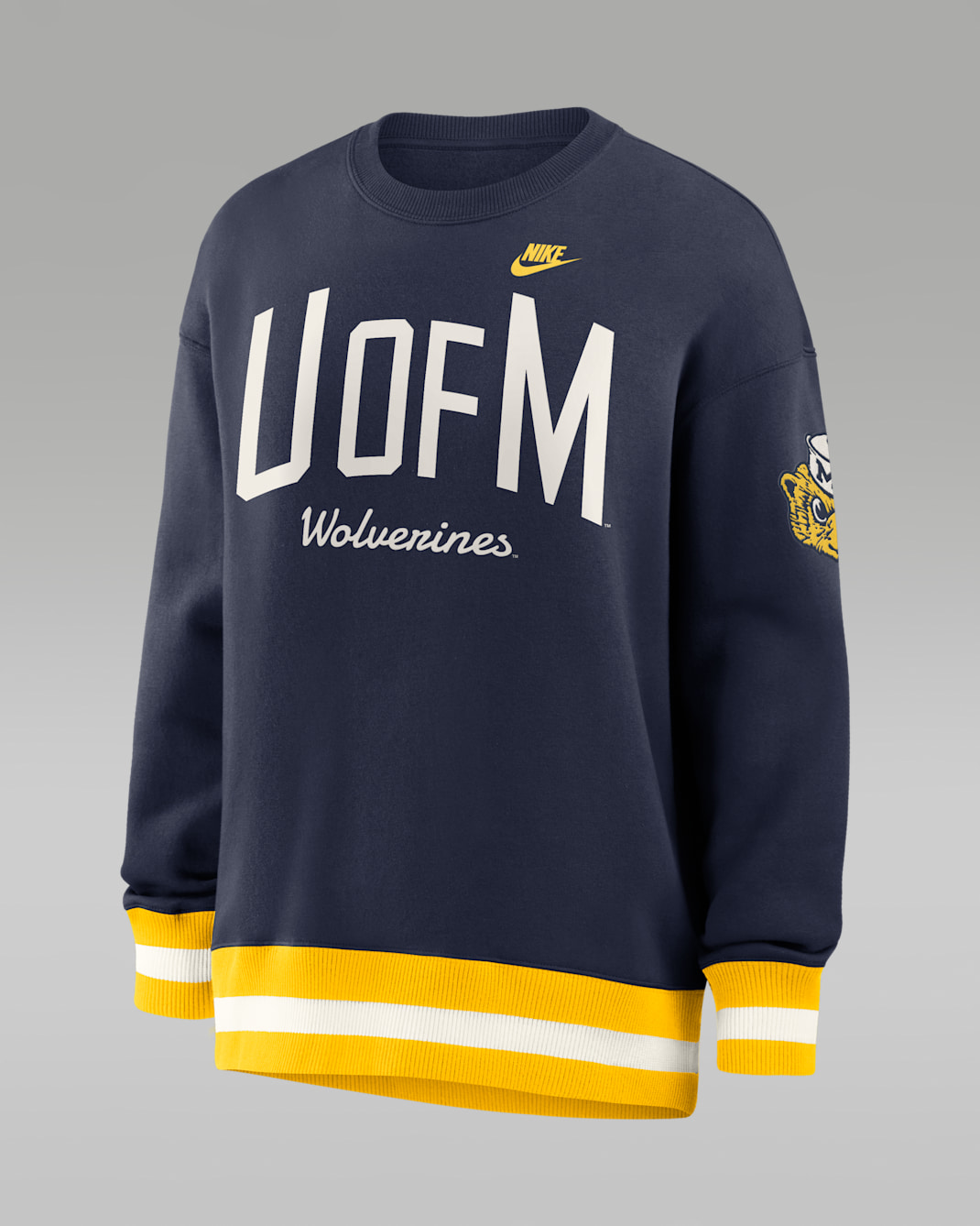 Michigan Legacy Women's Nike College Pullover Crew - Navy