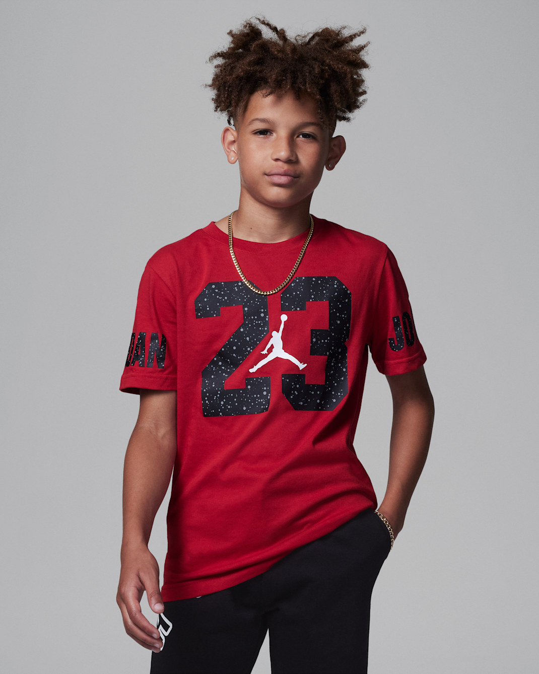 T-shirt Jordan 23 Speckled Tee – Ragazzi - Gym Red/Nero