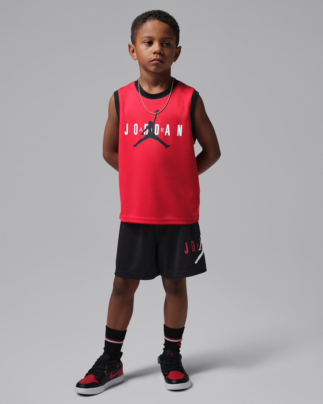 Ensemble deux pièces avec maillot et short Jordan pour enfant - Noir