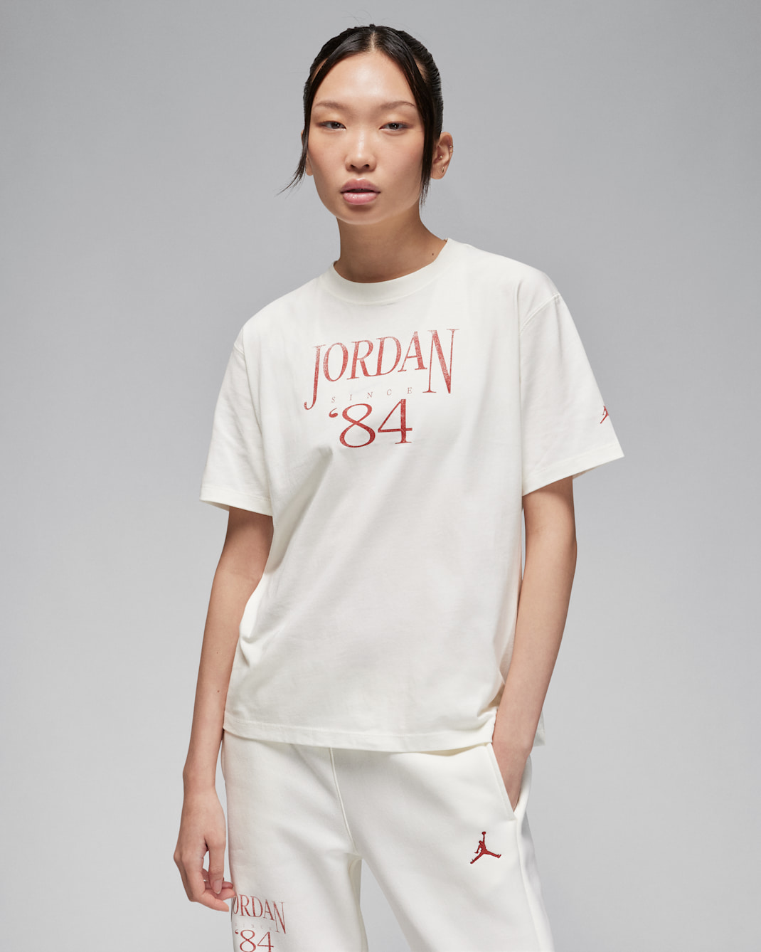 Jordan Heritage Women's T-Shirt - Sail/Dune Red