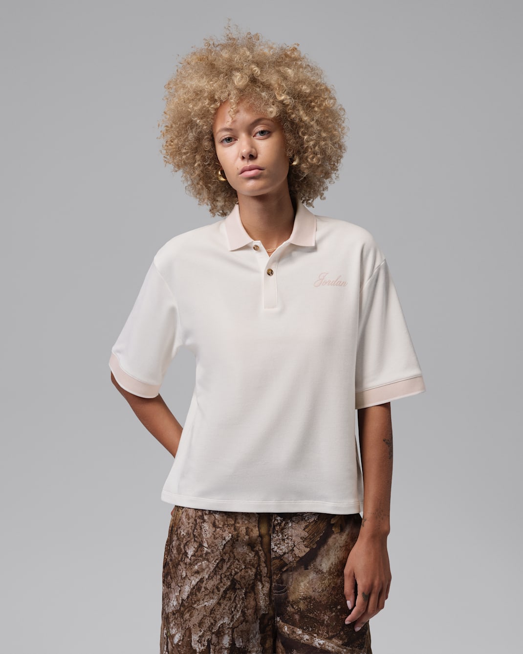 Jordan Sport Women's Dri-FIT Short-Sleeve Polo - Sail/Light Orewood Brown/Sail/Sail