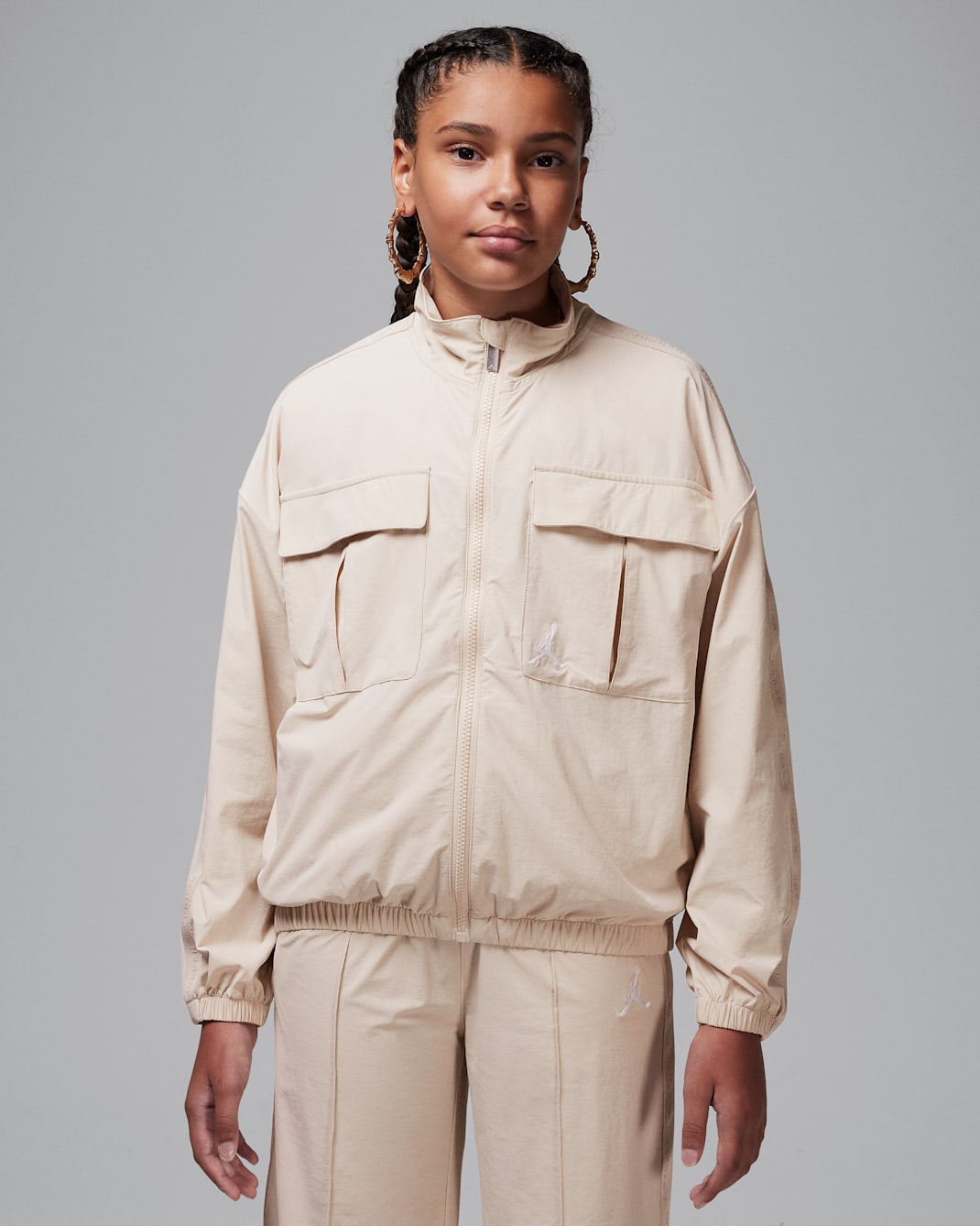 Jordan Big Kids' Jumpman Woven Taping Jacket - Legend Light Brown