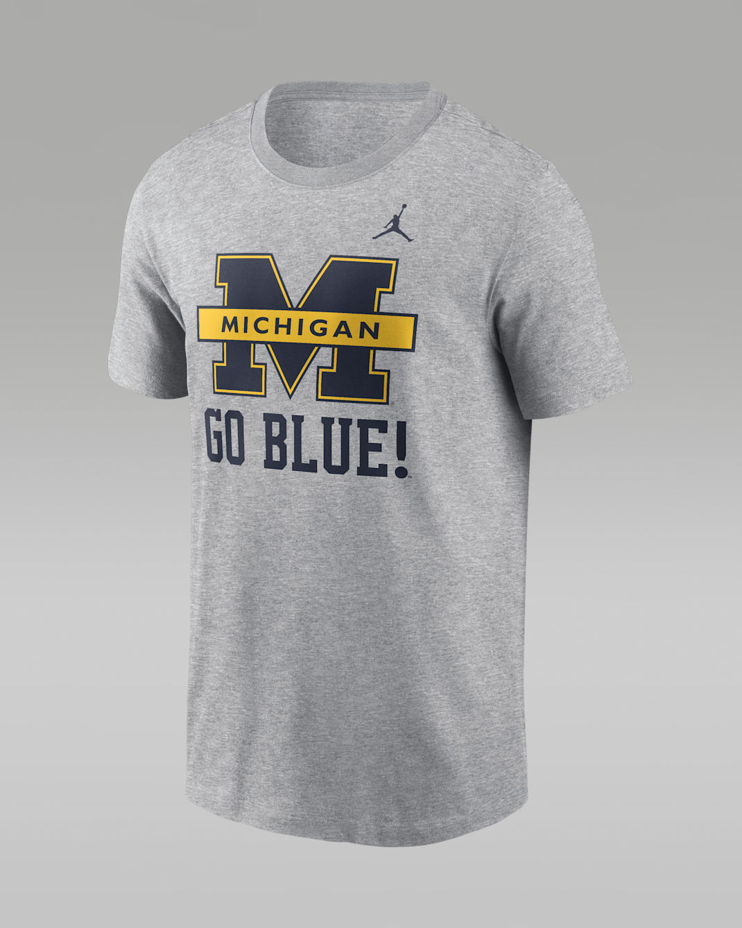 Michigan Primetime Logo Mantra Men's Nike College T-Shirt - Grey Heather