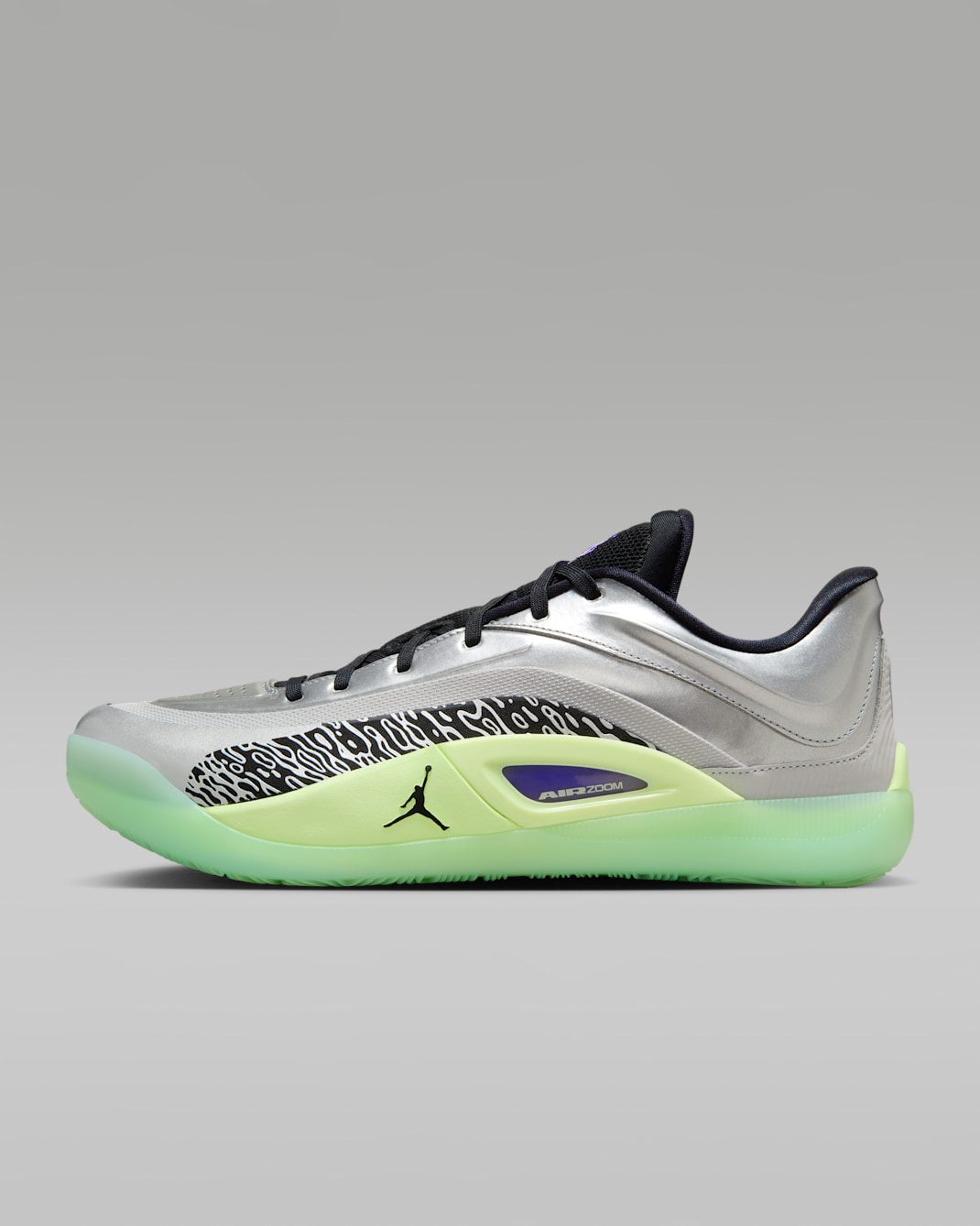 Zion 4 PF Basketball Shoes - Grey Fog/Metallic Silver/Action Grape/Black