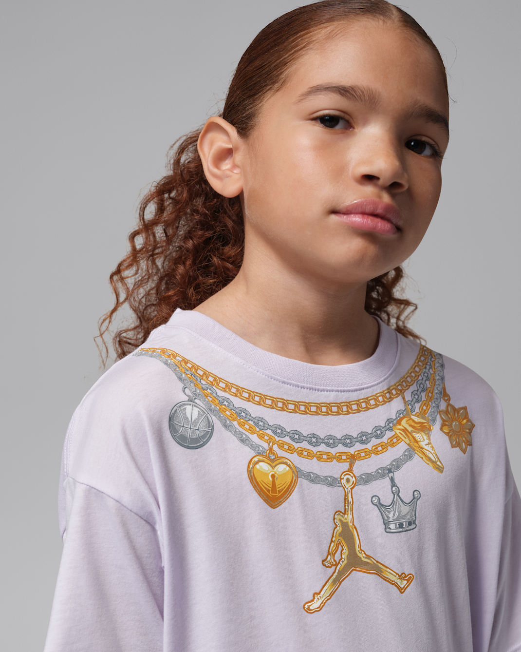 Jordan Big Kids' Charm Necklace T-Shirt