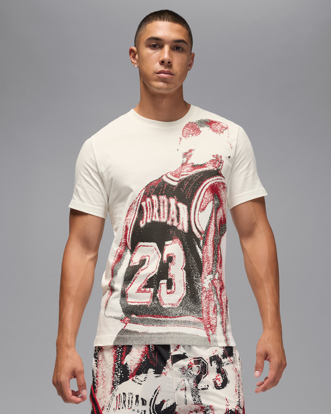 Playera para hombre Jordan Sport - Vela/Rojo universitario/Gris lobo/Negro