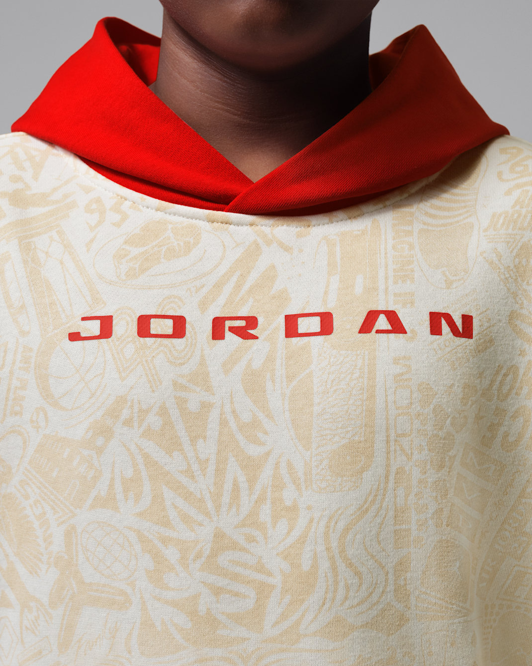 Jordan Big Kids' Brooklyn Printed Pullover Hoodie