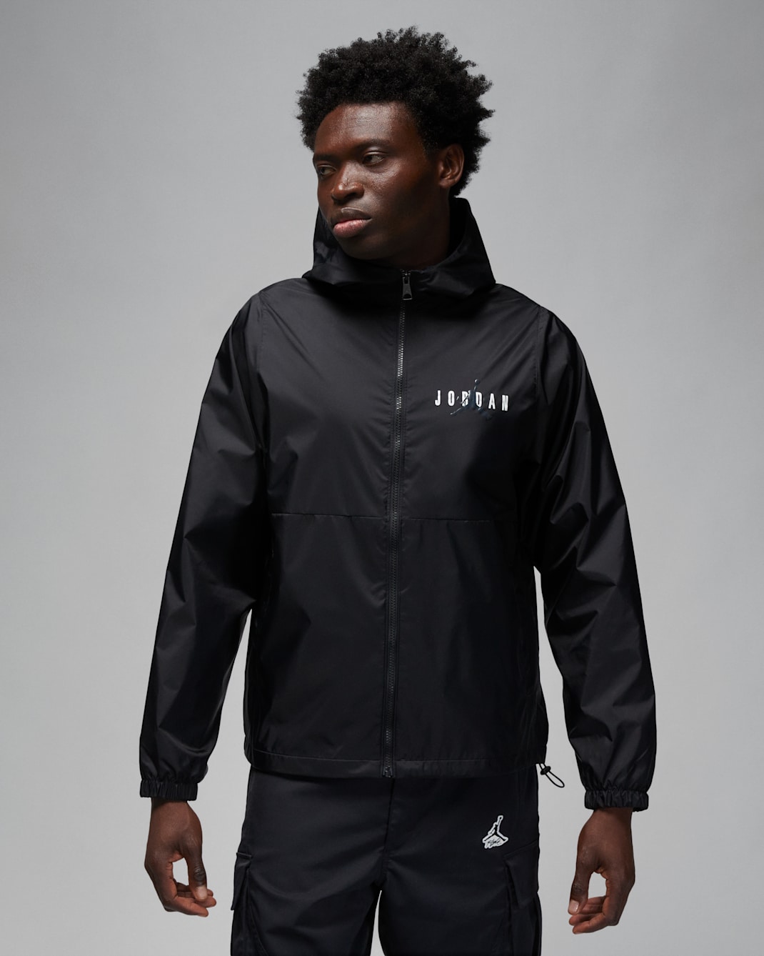 Jordan Essentials Men's Woven Jacket - Black/Black/Dark Smoke Grey