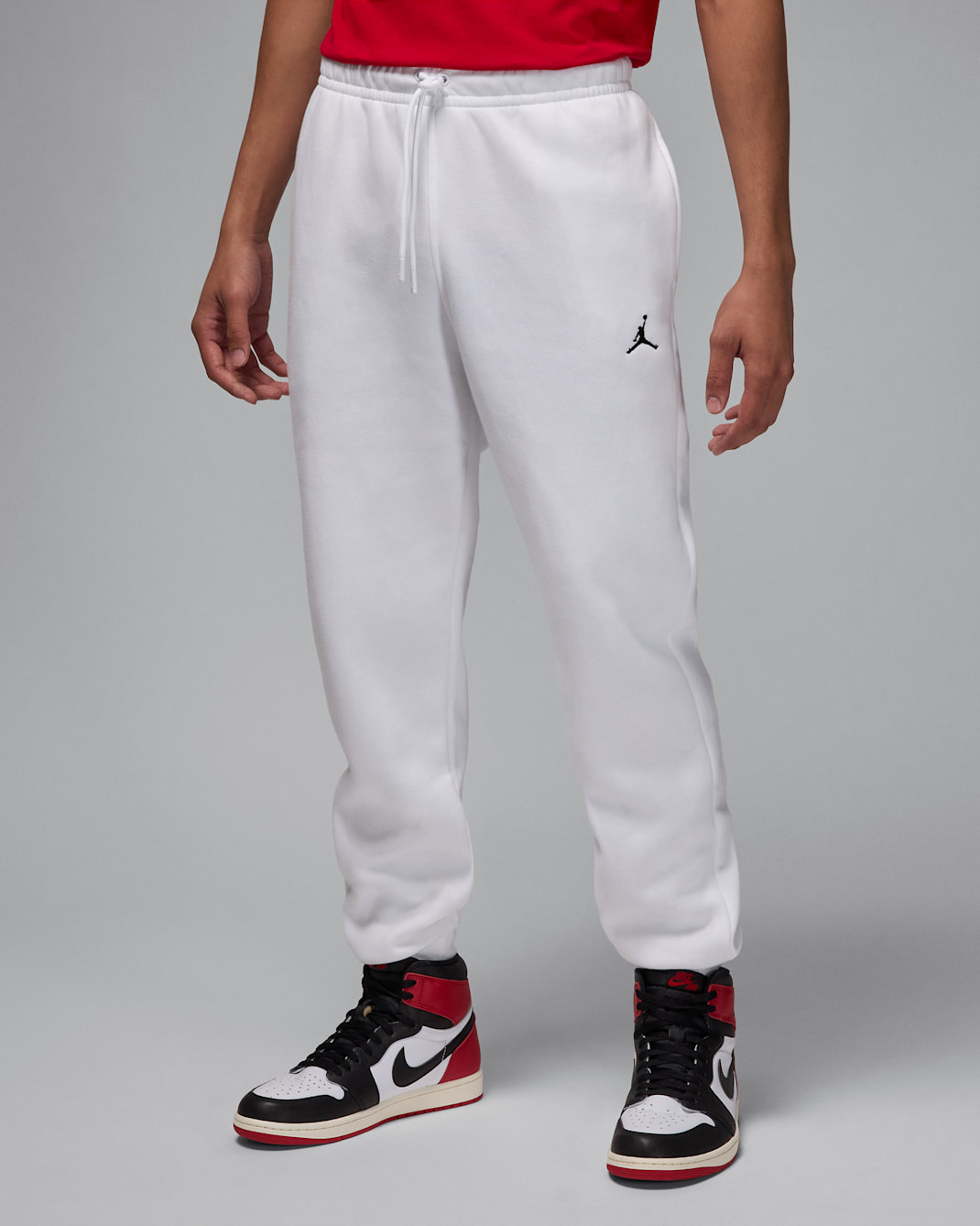 Jordan Brooklyn Fleece herrebukse - Hvit/Svart