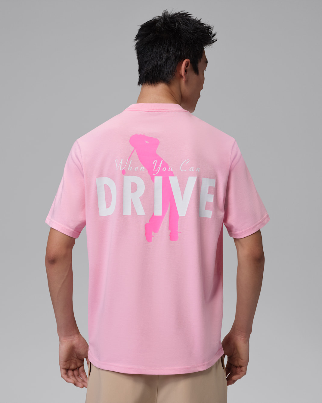 조던 스포츠 남성 드라이 핏 골프 티셔츠 - 미디엄 소프트 핑크/핑크 글로우