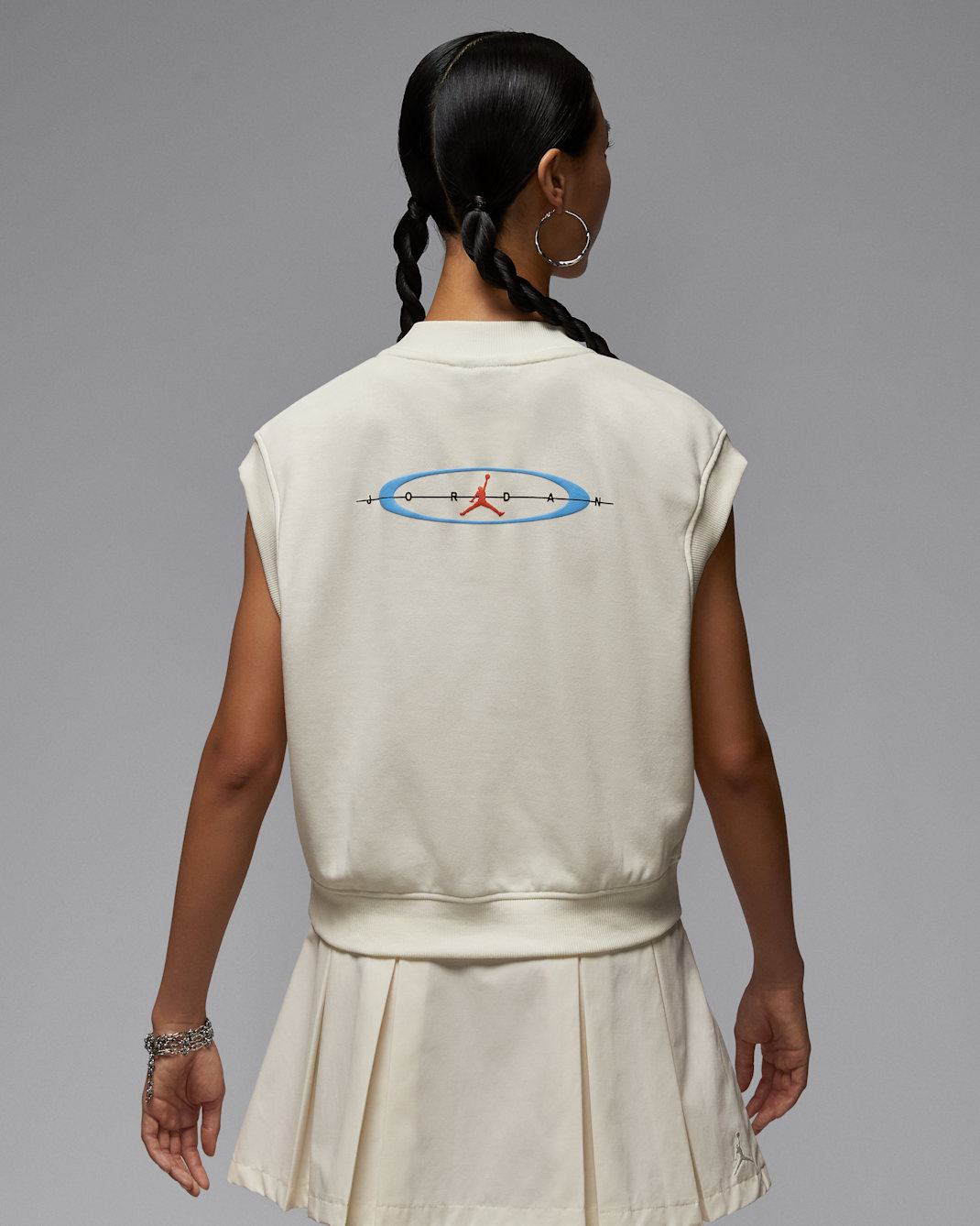 Jordan Brooklyn Fleece Women’s Vest - Sail/Black