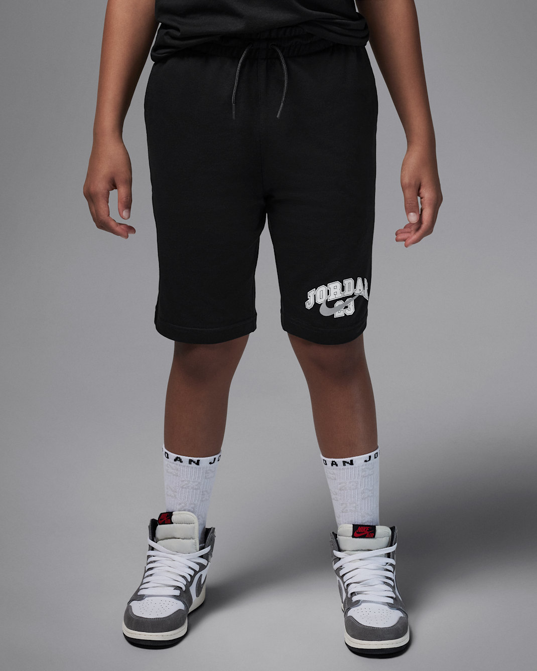 Jordan Big Kids' MVP French Terry Shorts - Black