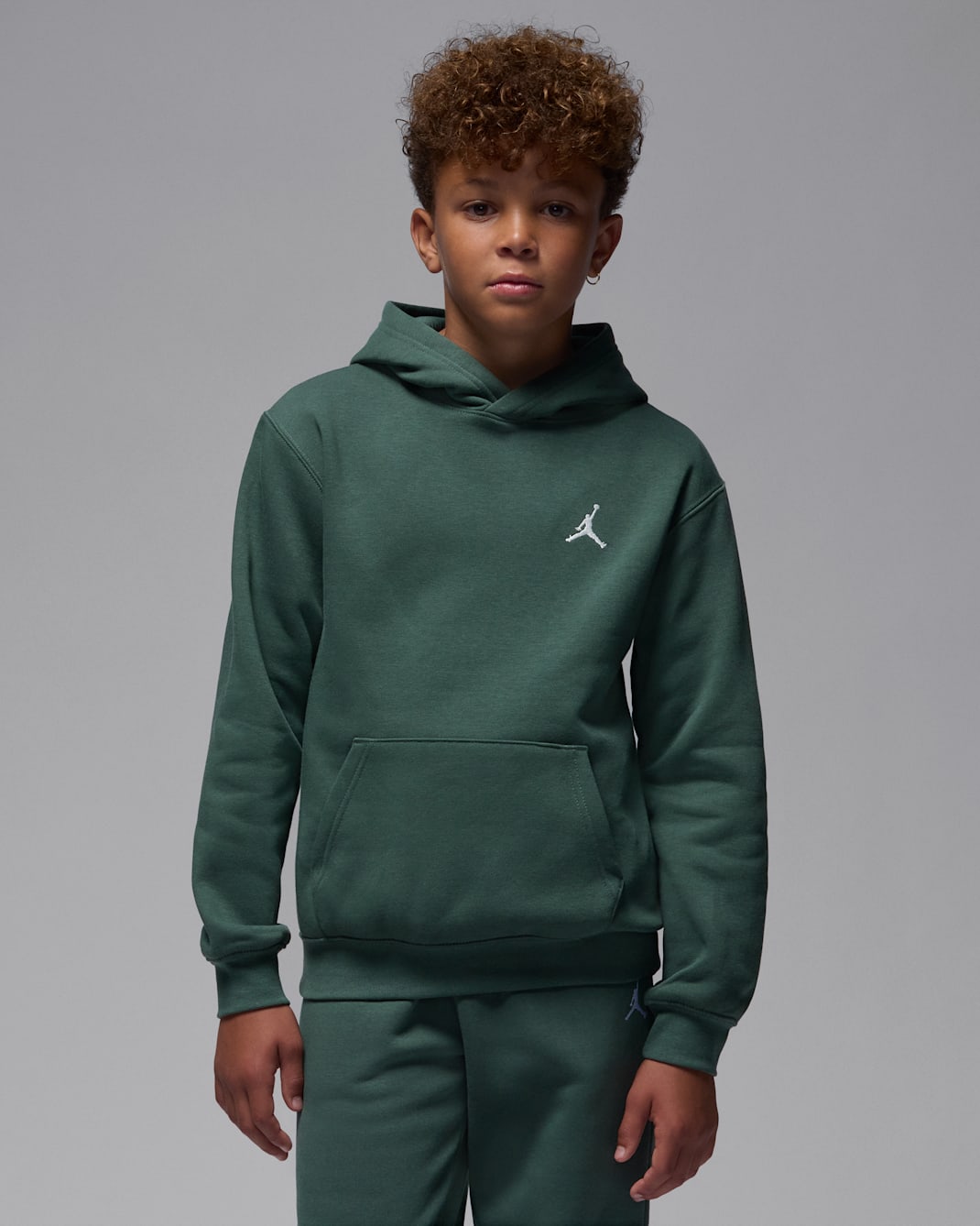 Jordan Brooklyn Fleece Big Kids' Pullover Hoodie - Midnight Green