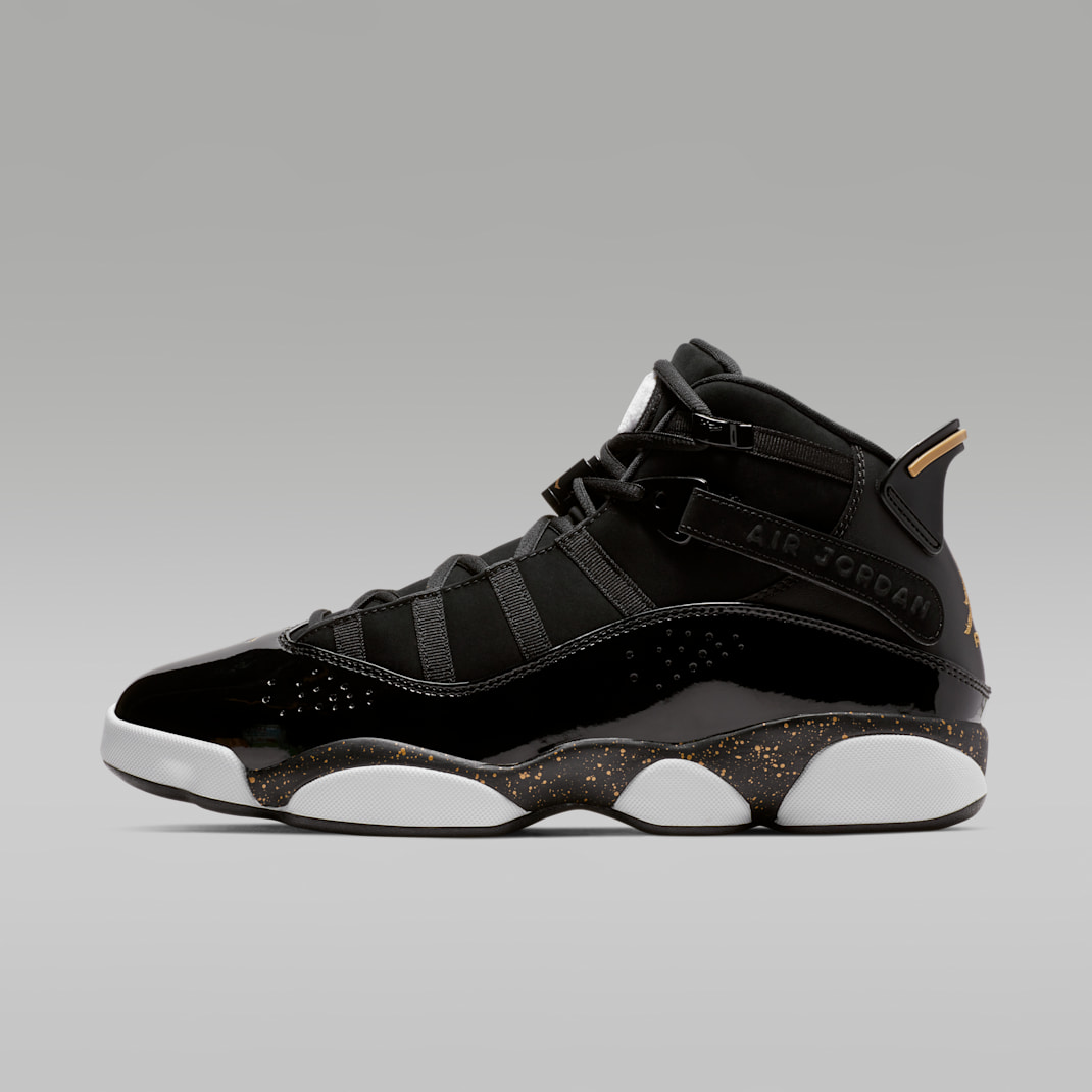 Tenis para hombre Jordan 6 Rings - Negro/Blanco/Oro metalizado