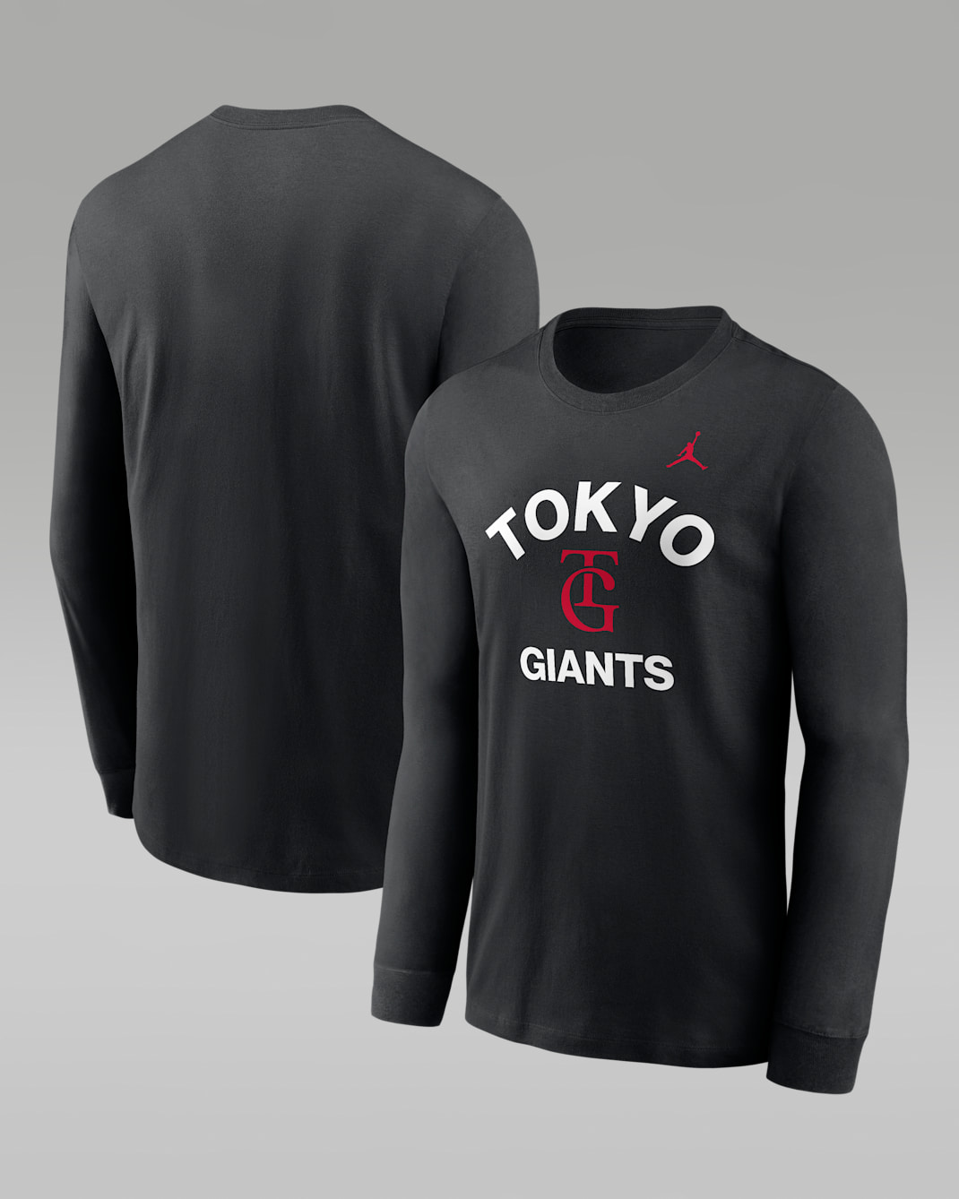 東京 読売ジャイアンツ x ジョーダン エクスクルーシブ コレクション メンズ ロングスリーブ Tシャツ - ブラック