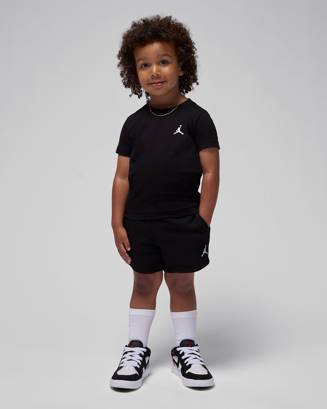 Jordan Brooklyn Essentials Toddler 2-Piece French Terry Shorts Set - Black