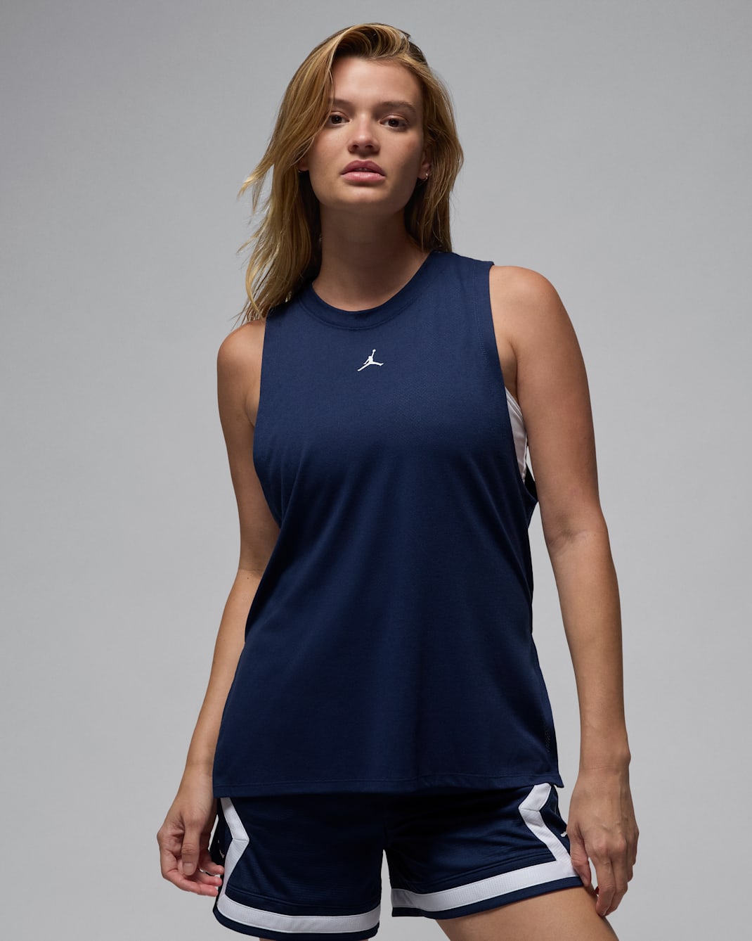 Jordan Sport Women's Diamond Tank Top - Midnight Navy/White