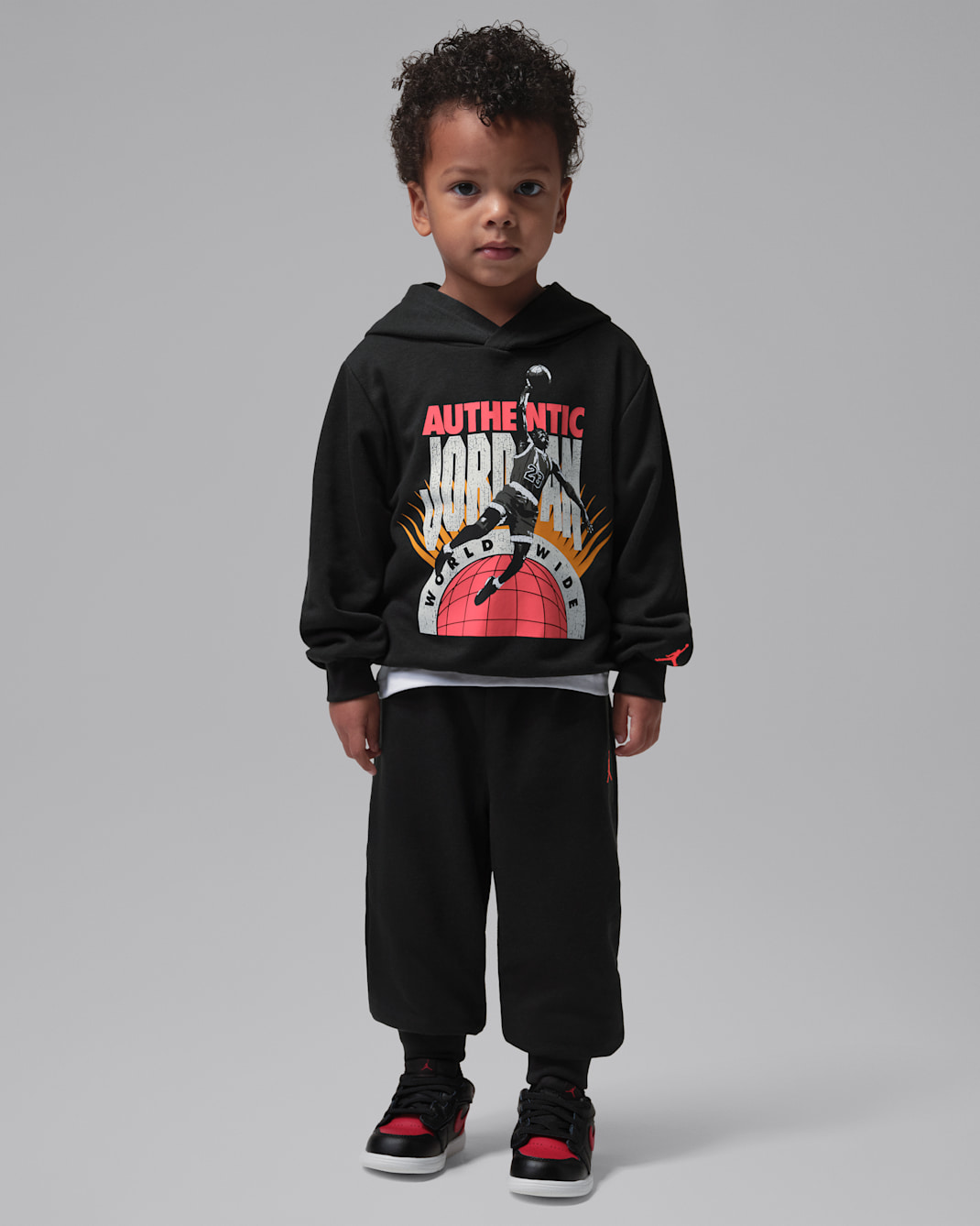 Jordan Brooklyn French Terry Toddler AJ6 2-Piece Pullover Set - Off Noir