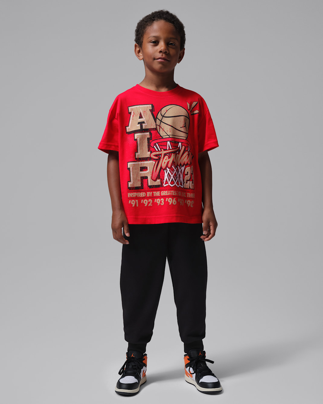 Jordan Little Kids' Retro Hoop Distressed Graphic T-Shirt