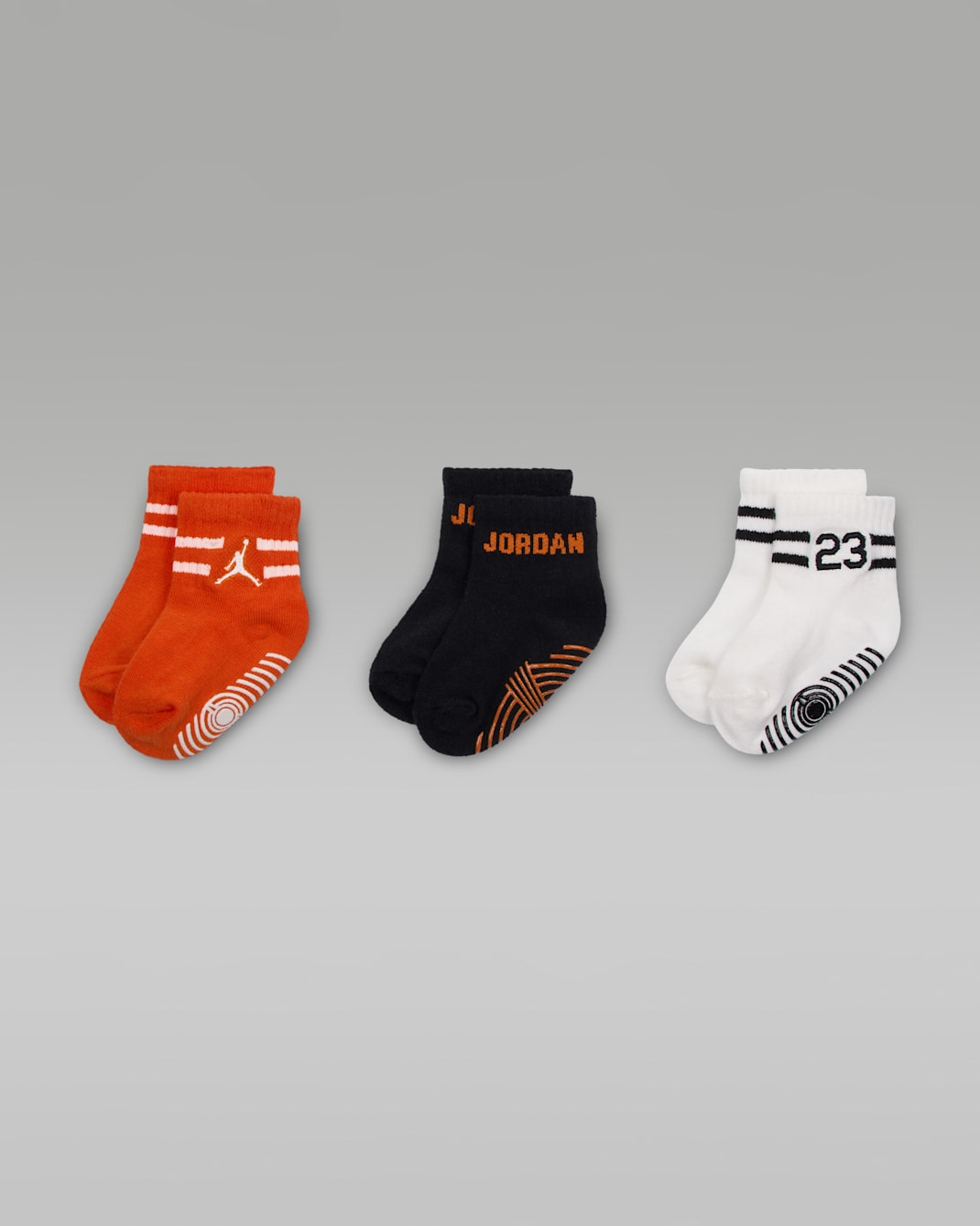 Lot de paires de chaussettes anti-dérapantes MVP Jordan pour bébé (12-24 mois) et tout-petit - Noir